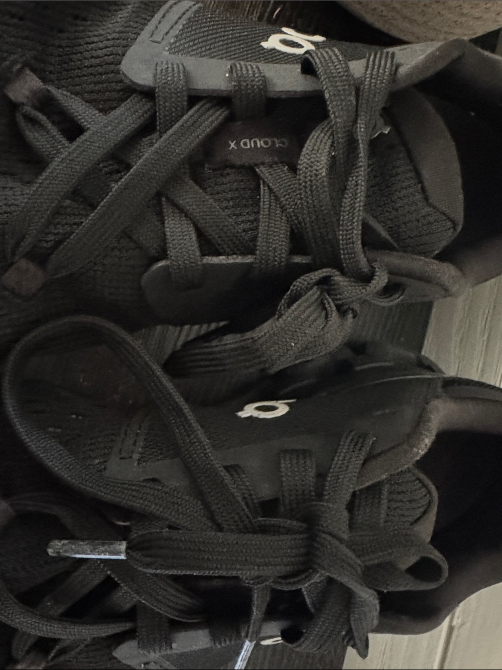 On Running cloud x Black Athletic Sneakers with White Logo - Picture 8 of 16
